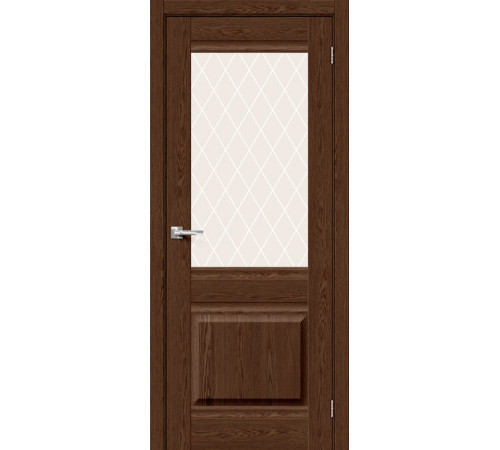 Межкомнатная дверь с экошпоном Прима-3 Brown Dreamline/White Сrystal